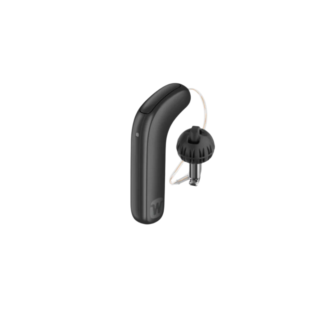 Widex Moment Kit MRRLD 440 Smart RIC Rechargeable Hearing Aid - Premium Quality Direct Streaming Black Color Slim