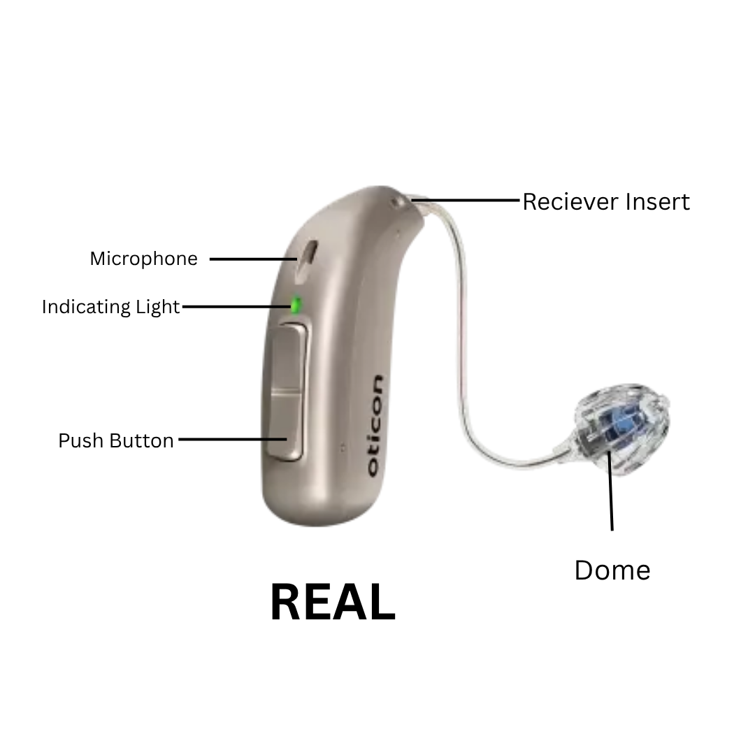 Oticon Real 2 Mini Rite RIC Hearing Aids, Direct Streaming Advance Features Good Price