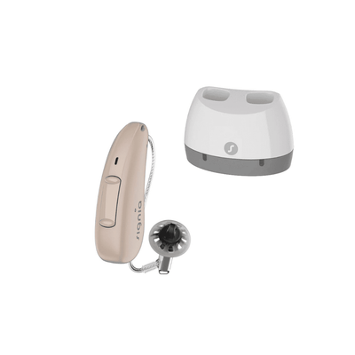 Signia Pure Charge& Go T 2AX Rechargeable Hearing Aid RIC, Direct Streaming, Tinnitus Masker
