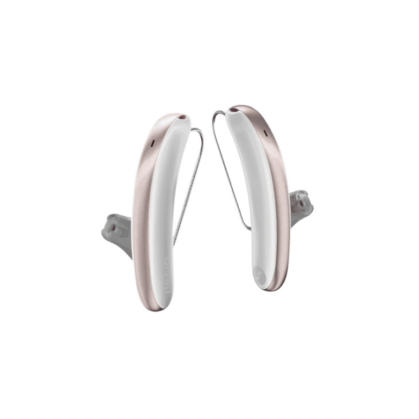 Signia Styletto 7IX Slim RIC Rechargeable Hearing Aid, 2 Hearing Aids with Charger - White Color