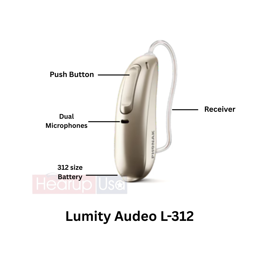 Phonak Lumity Audeo L30 312 | 12 Channels Battery-Powered Mini RIC Hearing Aid With Tinnitus Balance